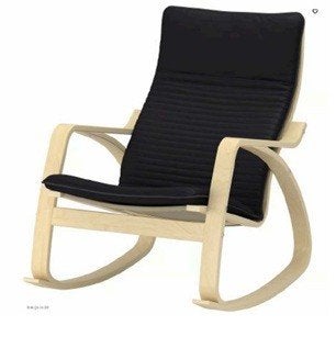 Fauteuil à bascule, Bois, Comme neuf, Enlèvement, Noir