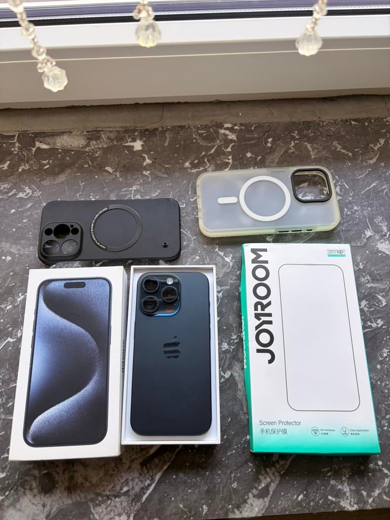 Iphone 15 pro blue titanium, Telecommunicatie, Ophalen, Zo goed als nieuw