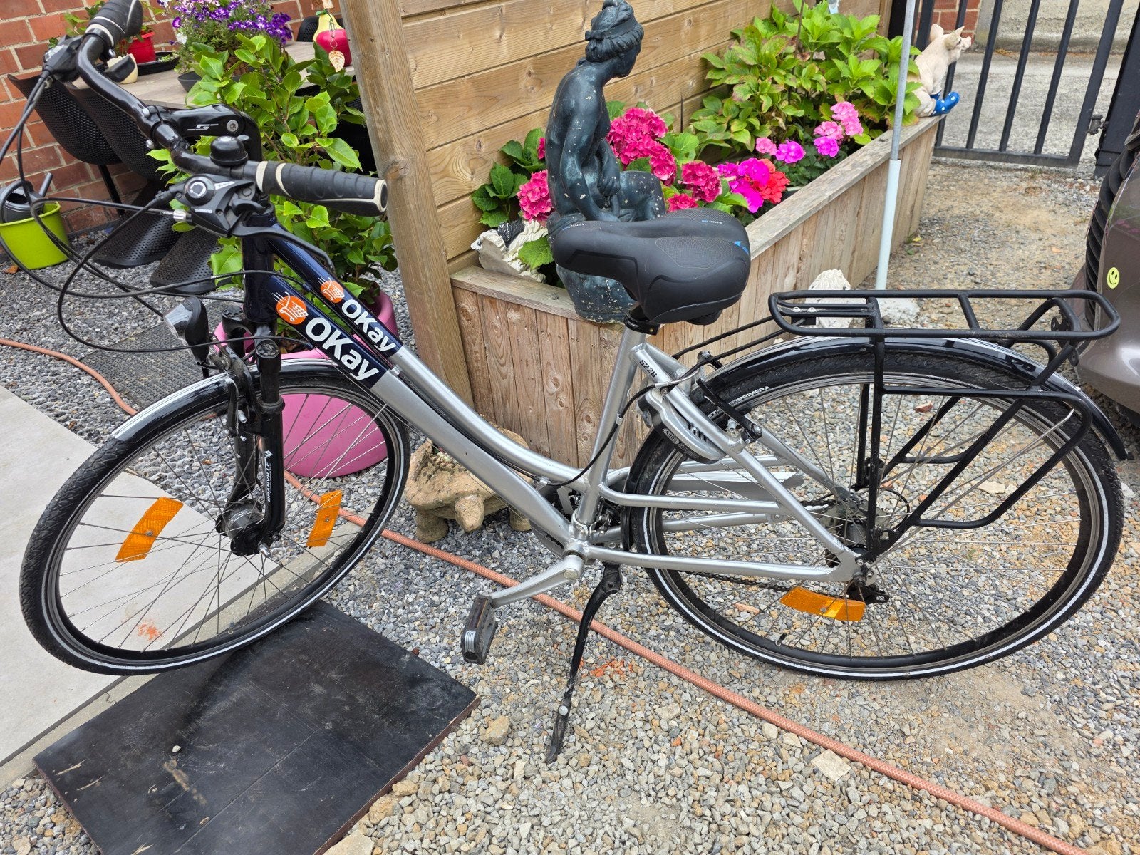 Damesfiets, Ophalen