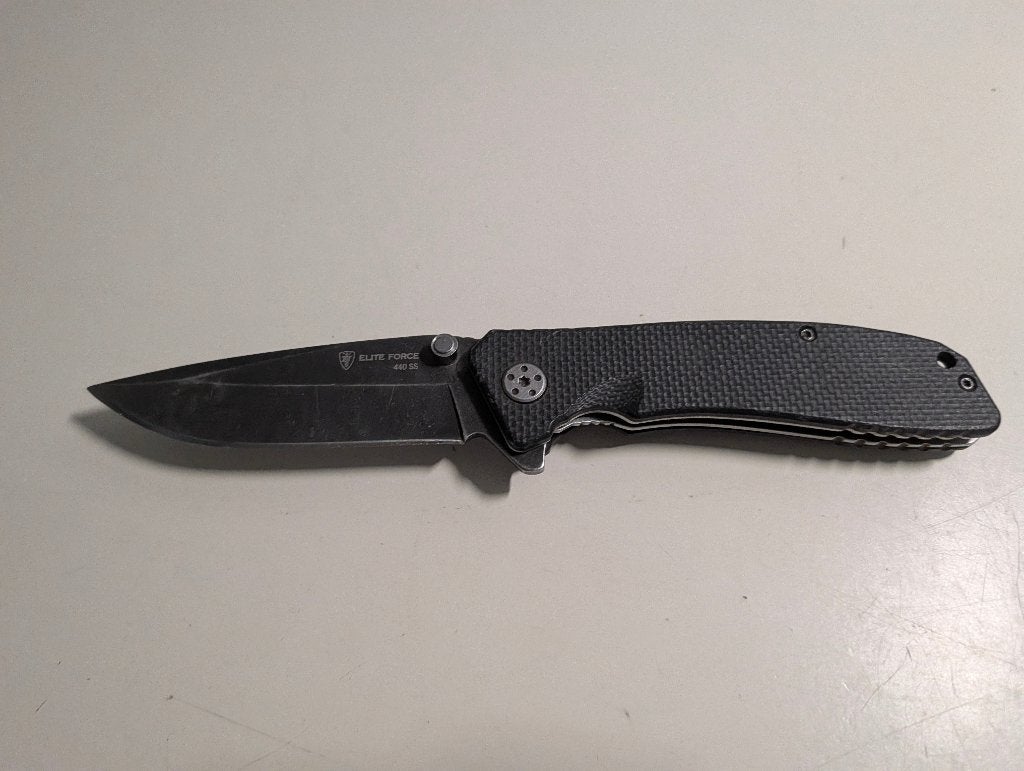 couteau de poche Elite Force noir, Enlèvement ou Envoi, Comme neuf