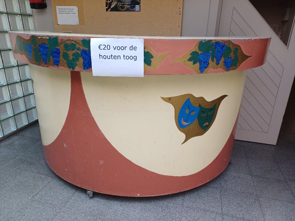 houten (wijn)toog, Enlèvement, Utilisé, Article de fête
