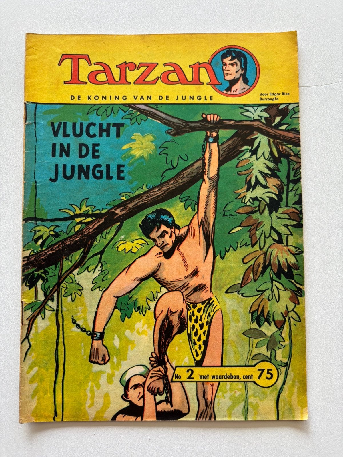 Tarzan strip nr 2 vlucht in de jungle in zeer goede staat, Eén comic, Ophalen, Gelezen