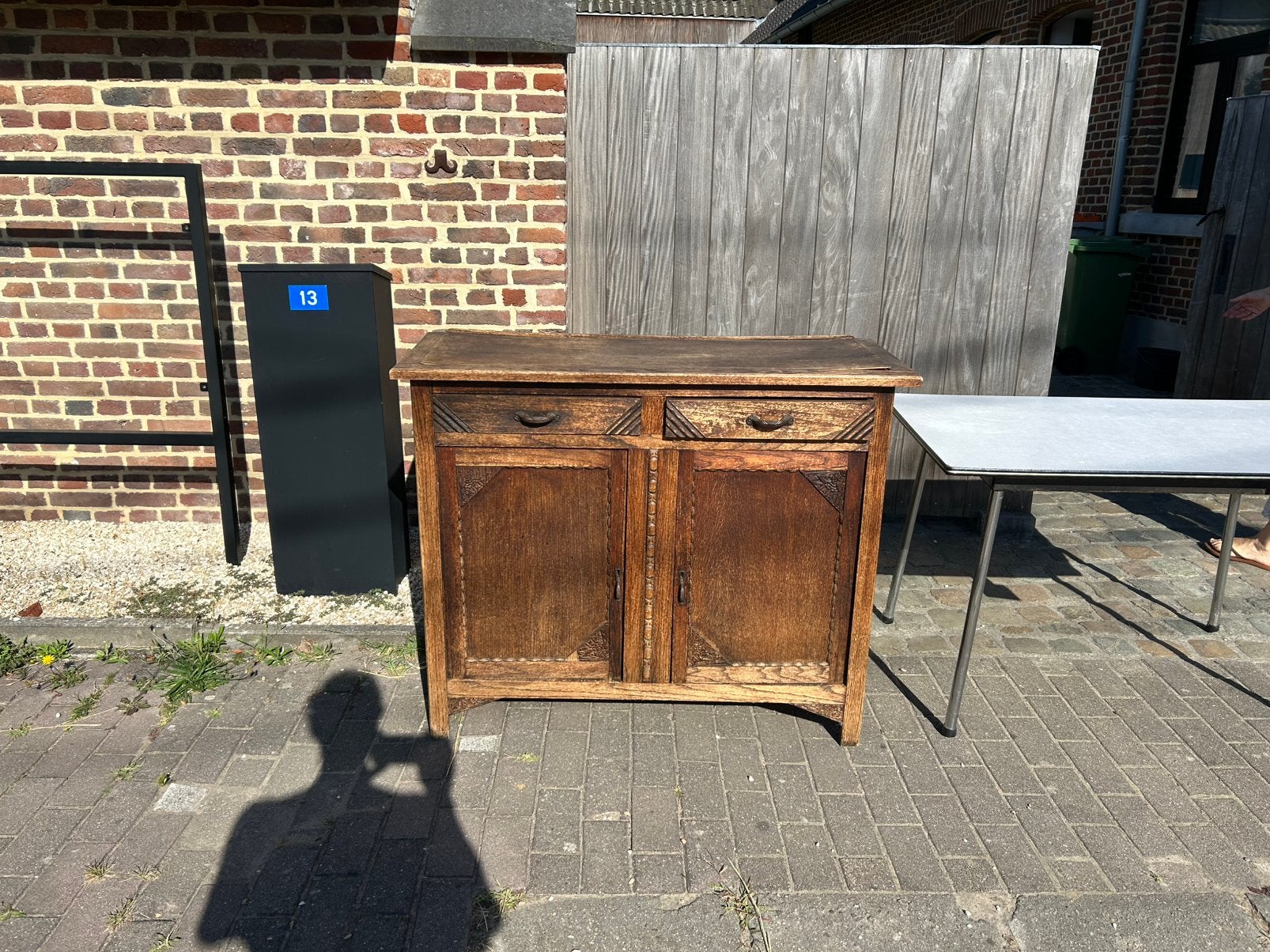 Vintage houten kastje, Antiek en Kunst, Antiek | Meubels | Kasten, Ophalen