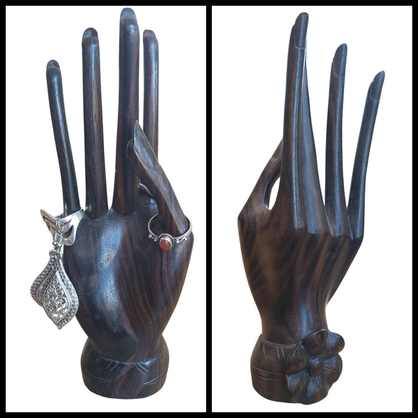 Présentoir à bijoux. Ébène de Macassar., Enlèvement ou Envoi, Bois, Brun