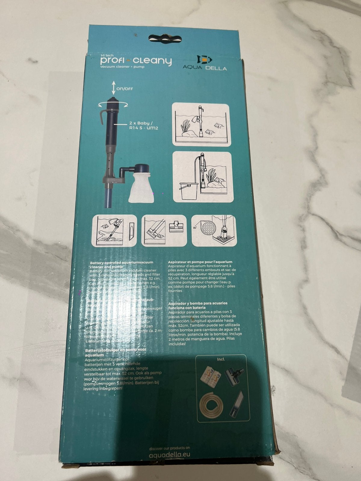 Aspirateur pour aquarium : Profi-Cleany Aqua Della, Ophalen