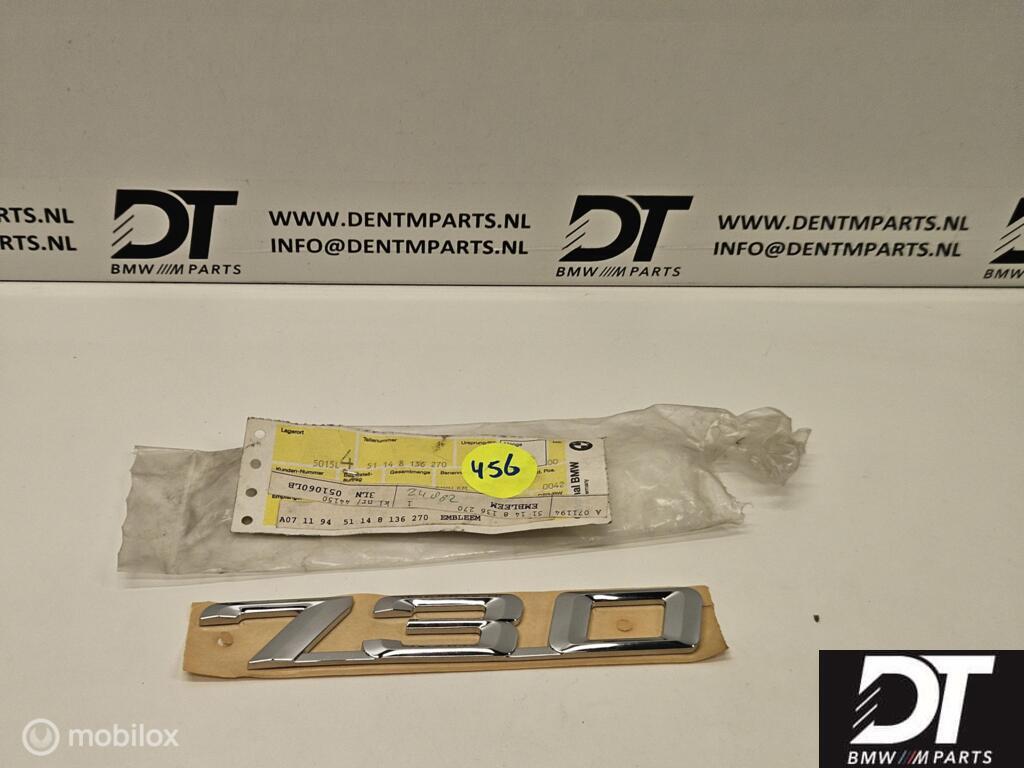 Embleem achter "730" BMW E32 E38 51148136270, Auto-onderdelen, Klein materiaal, Nieuw, Ophalen of Verzenden