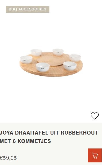 draaitafel met 6 kommetjes van barbecook, Tuin en Terras, Ophalen, Zo goed als nieuw, Barbecoock