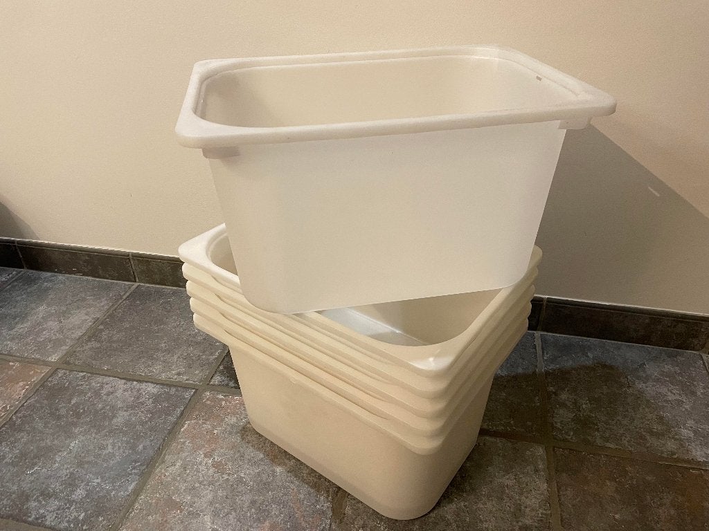 6 ikea trofast witte bakken halfhoog, Ophalen of Verzenden