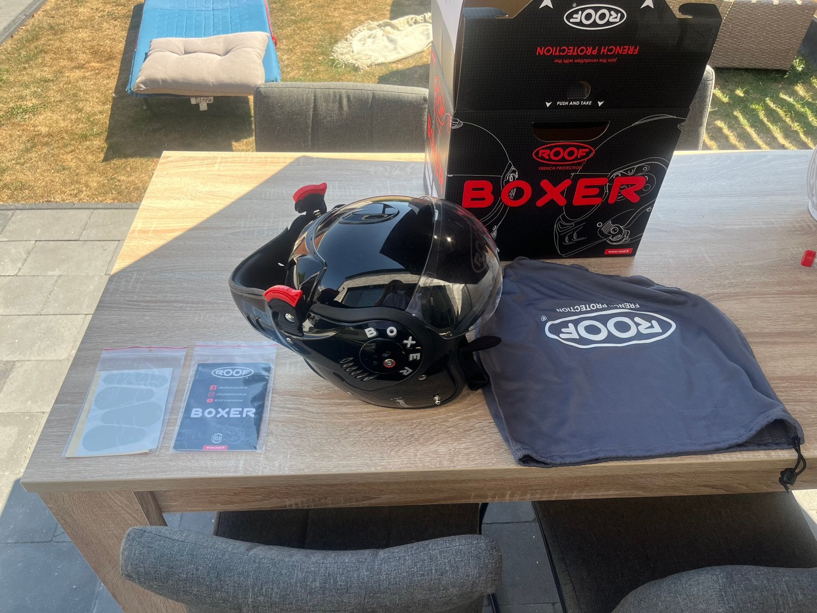 Boxer helm glanzend, Ophalen, Zo goed als nieuw, Large