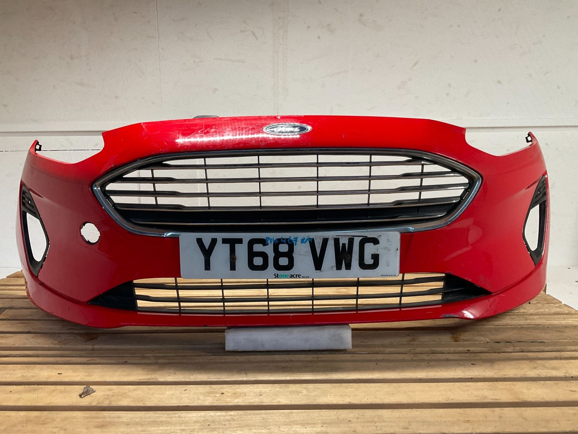 Bumper Ford Fiesta MK8 17-21 H1BB-17K819D Voorbumper Grill R, Gebruikt, Voor, Info@ford.com, Ford
