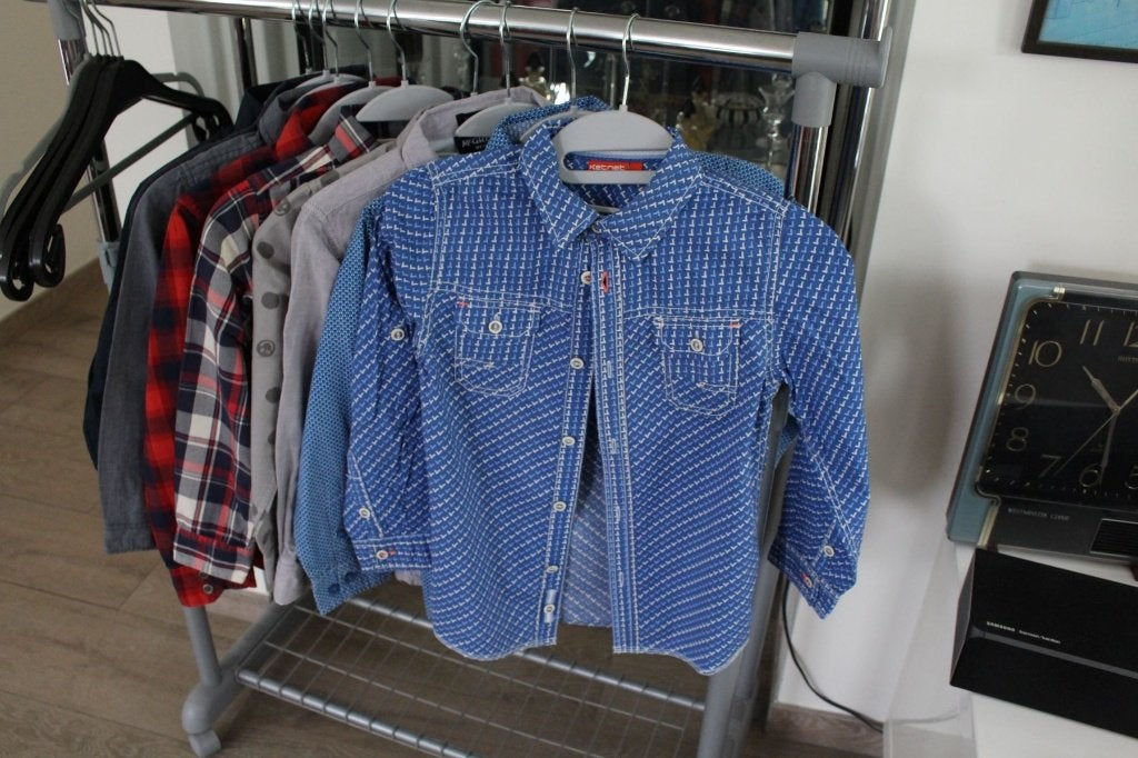 kinderkledij overhemd lm jongen maat 128, Ophalen of Verzenden, Gebruikt, Jongen, Overhemd of Blouse