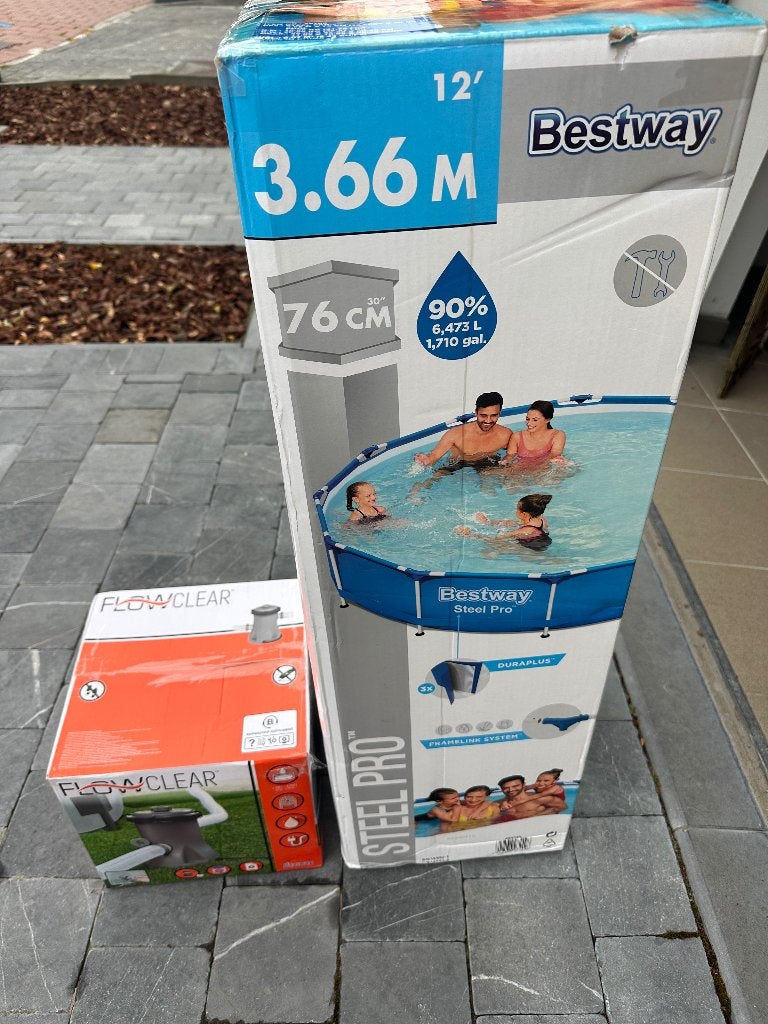 Zwembad, Ophalen, Minder dan 80 cm, Rond, Opzetzwembad