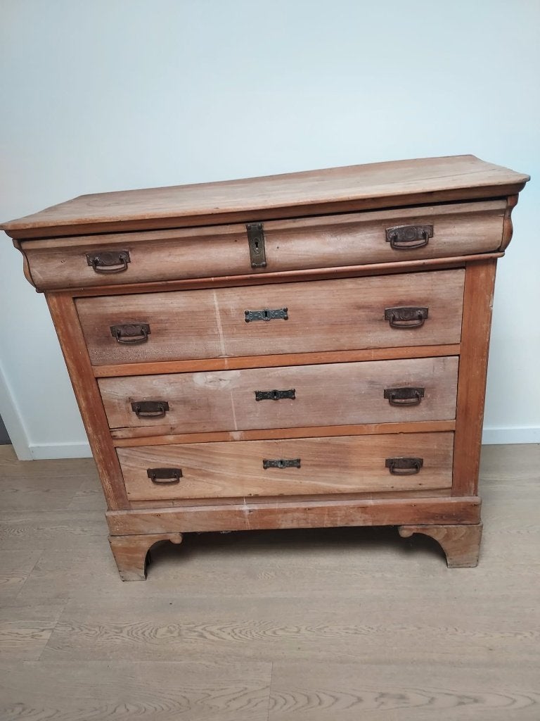 commode ancienne à 4 tiroirs, 3 ou 4 tiroirs, 25 à 50 cm, 100 à 150 cm, Enlèvement