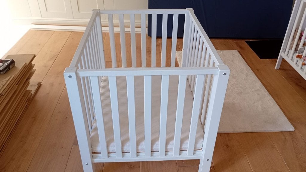 Babybed/park, Ophalen, Gebruikt, Rechthoekig, In hoogte verstelbaar