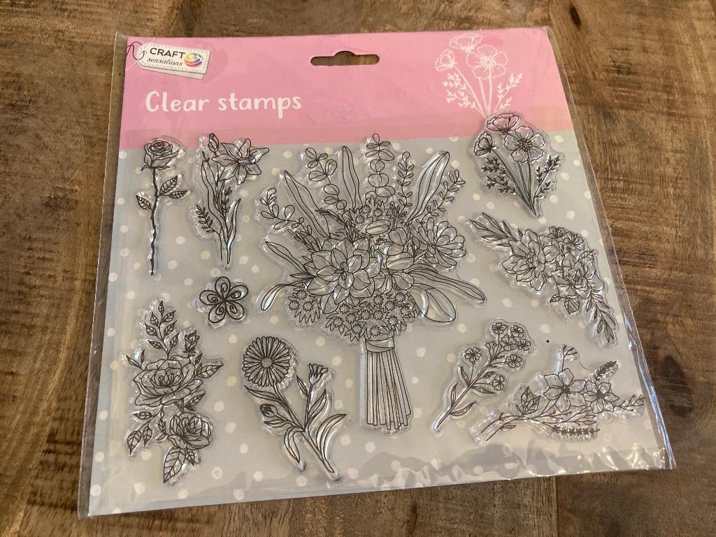 Clear stamps 'bloemen' - Craft Sensations, Hobby en Vrije tijd, Stempelen, Ophalen of Verzenden, Nieuw, Clearstamp