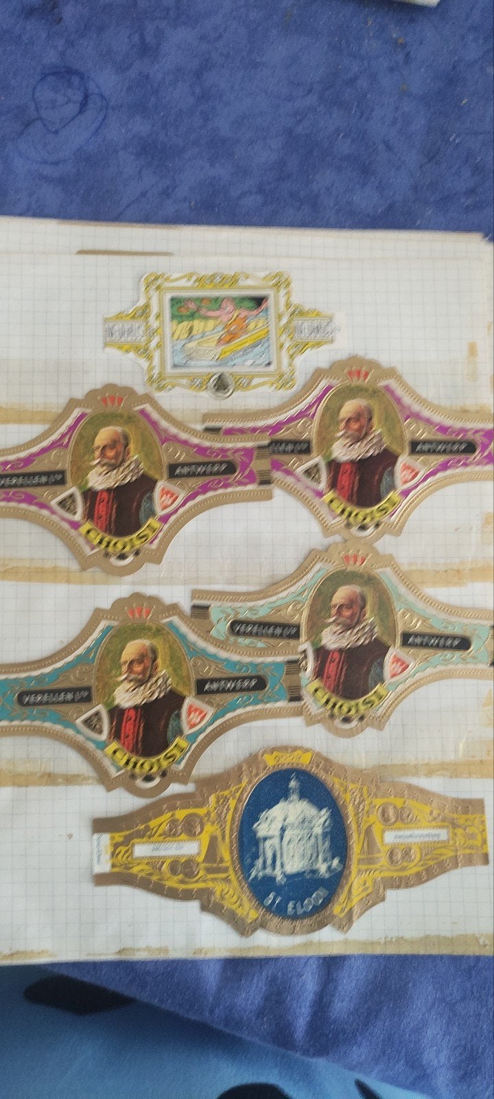 200 Oude sigarenbandjes allerlei, jaren 60/70 + grote, Verzamelen, Rookartikelen, Aanstekers en Luciferdoosjes, Ophalen, Sigarenbandjes