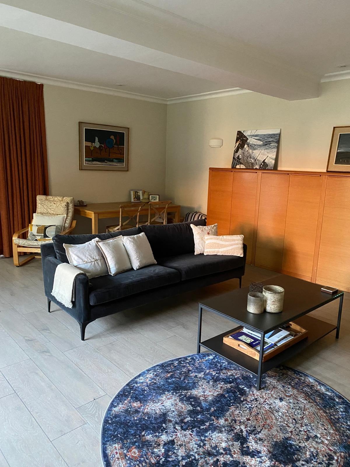 Sofa company zwarte 3-zit velours zwart of gouden poten, Huis en Inrichting, Ophalen