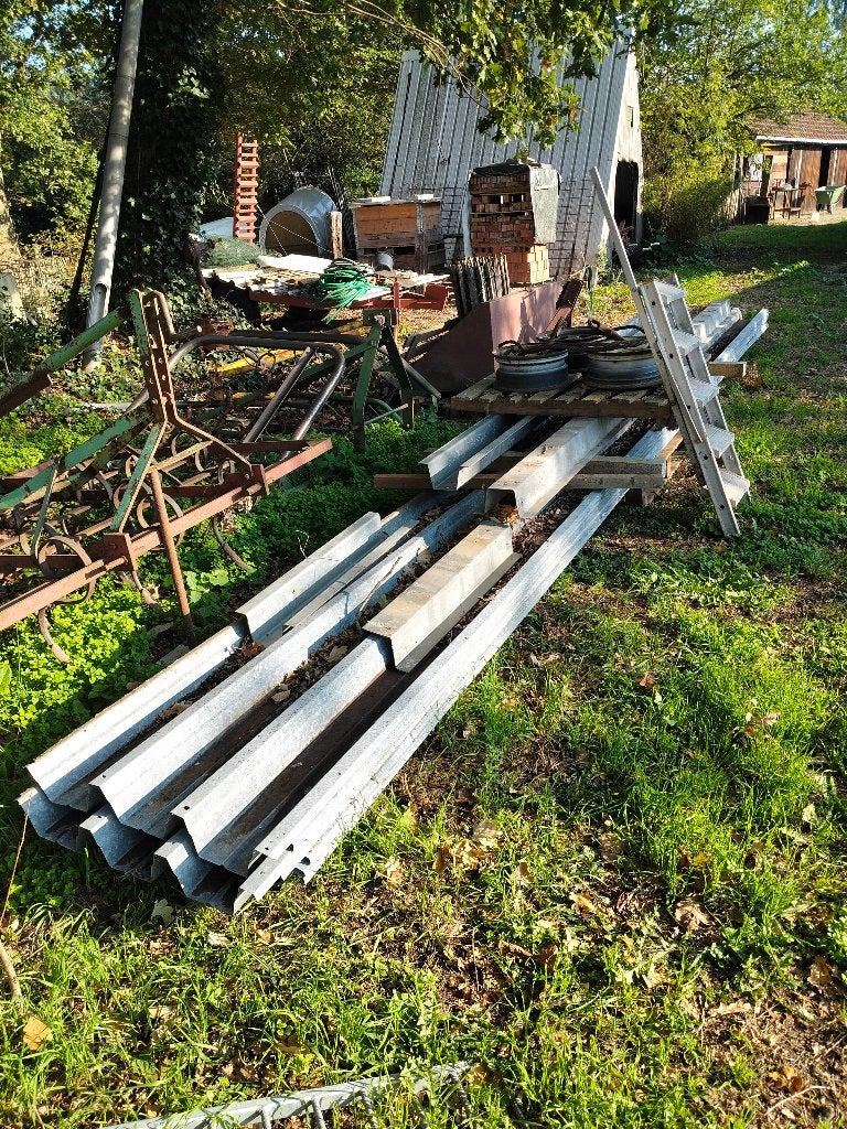Dakplaten, Doe-het-zelf en Bouw, Gebruikt, Metaal, Grijs, Ophalen