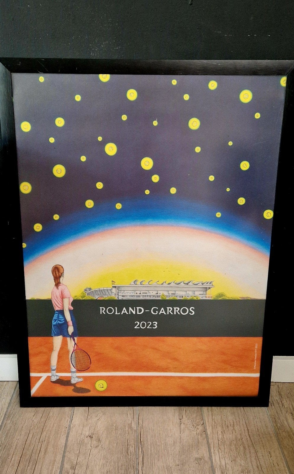 Affiche Roland Garros 2023 - Maxime Verdier, Rechthoekig Staand, Ophalen of Verzenden, Zo goed als nieuw, Sport