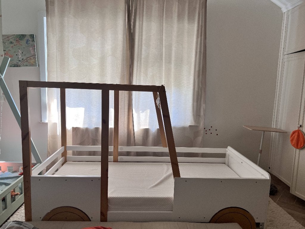 Jeep Car Bed 90 x 200 cm en matras, 180 cm ou plus, 85 à 100 cm, Comme neuf, Enlèvement