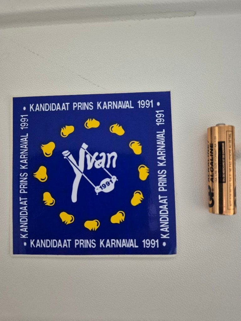 Carnaval Aalst sticker Prins Yvan 1991, Ophalen of Verzenden