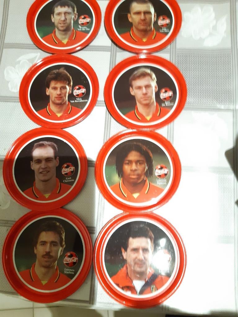 8 Onderzetters voor glazen van voetbalspelers COCA COLA., Verzamelen, Ophalen of Verzenden, Gebruikt