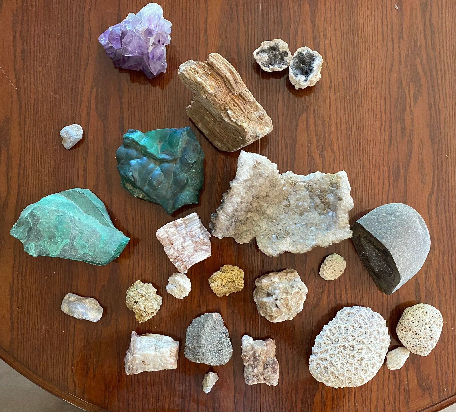 Lot mineralen en fossielen., Ophalen
