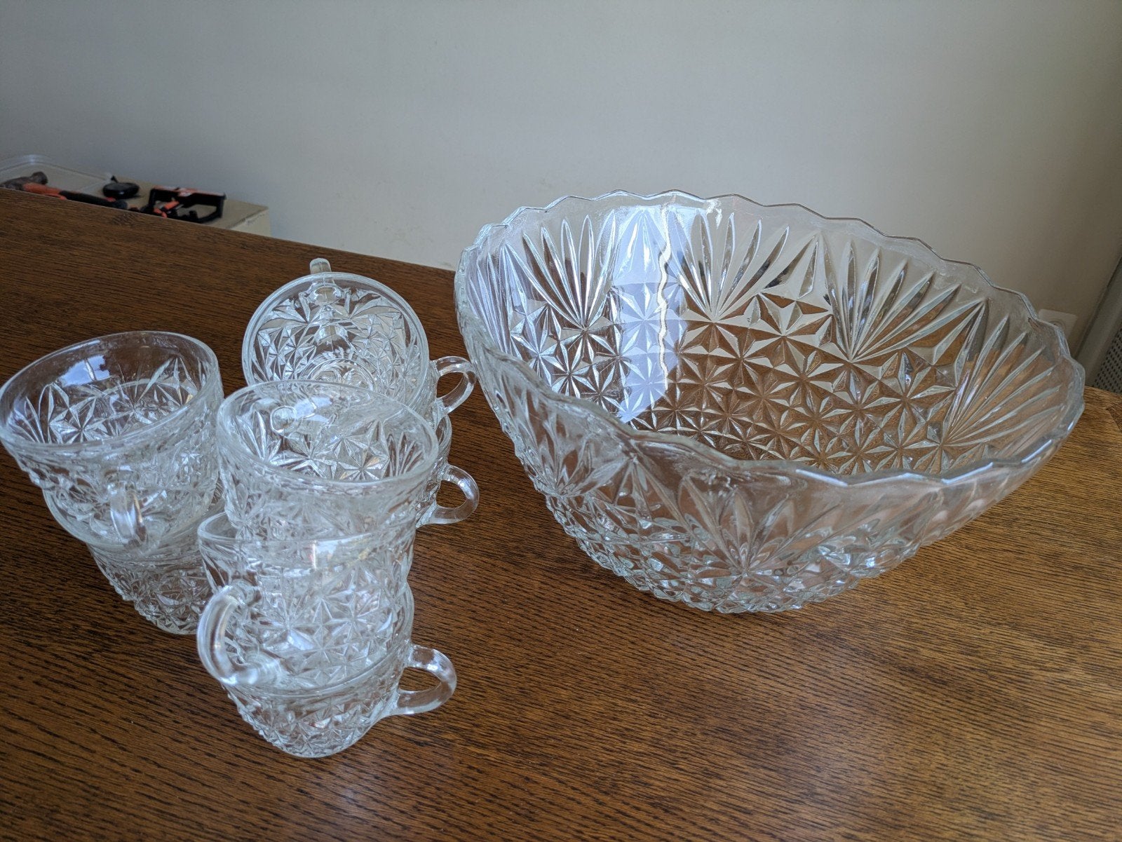 glazen stel voor Sangria, Antiek en Kunst, Antiek | Schalen, Ophalen