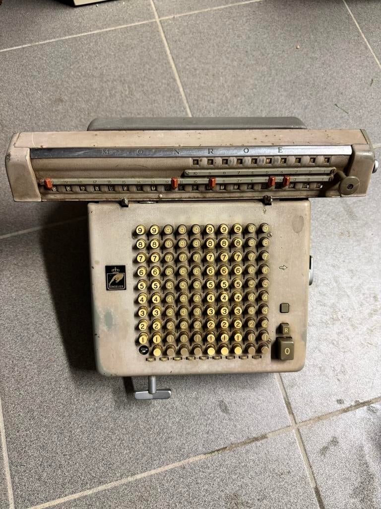 Vintage Monroe mechanische Calculator model L-200-N, Ophalen of Verzenden