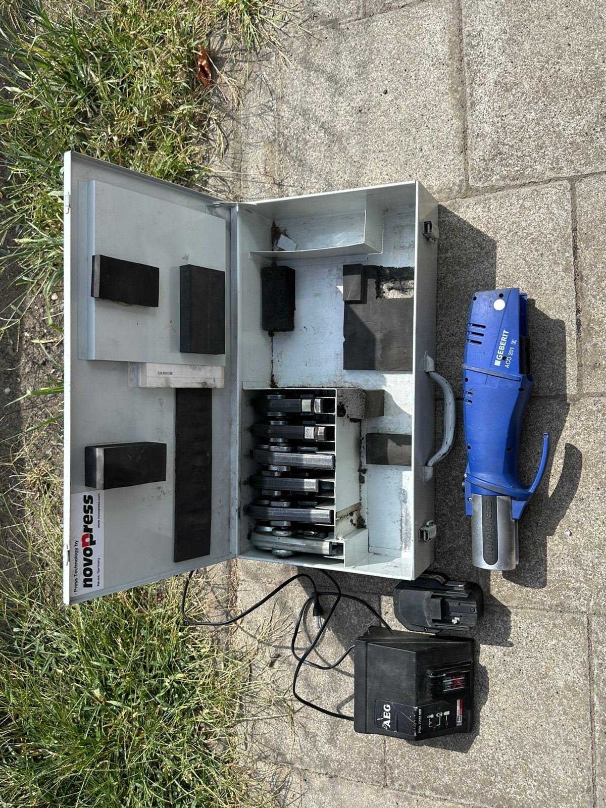 Geberit ACO 202 accu perstang – complete professionele set, Enlèvement, Utilisé