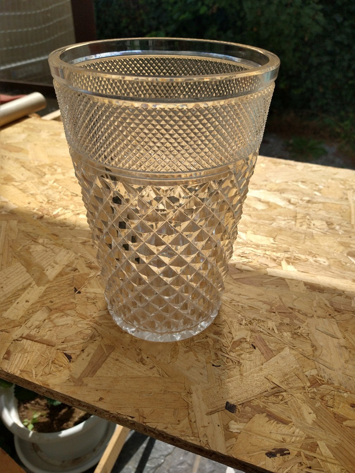 Magnifique vase cristal transparent, Maison & Meubles, Envoi, Transparent