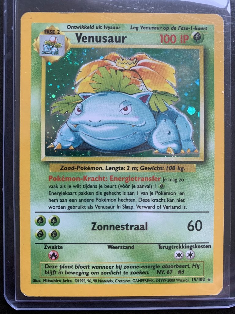 Venusaur (BS 15) NL - LP, Ophalen of Verzenden, Zo goed als nieuw, Losse kaart, Foil