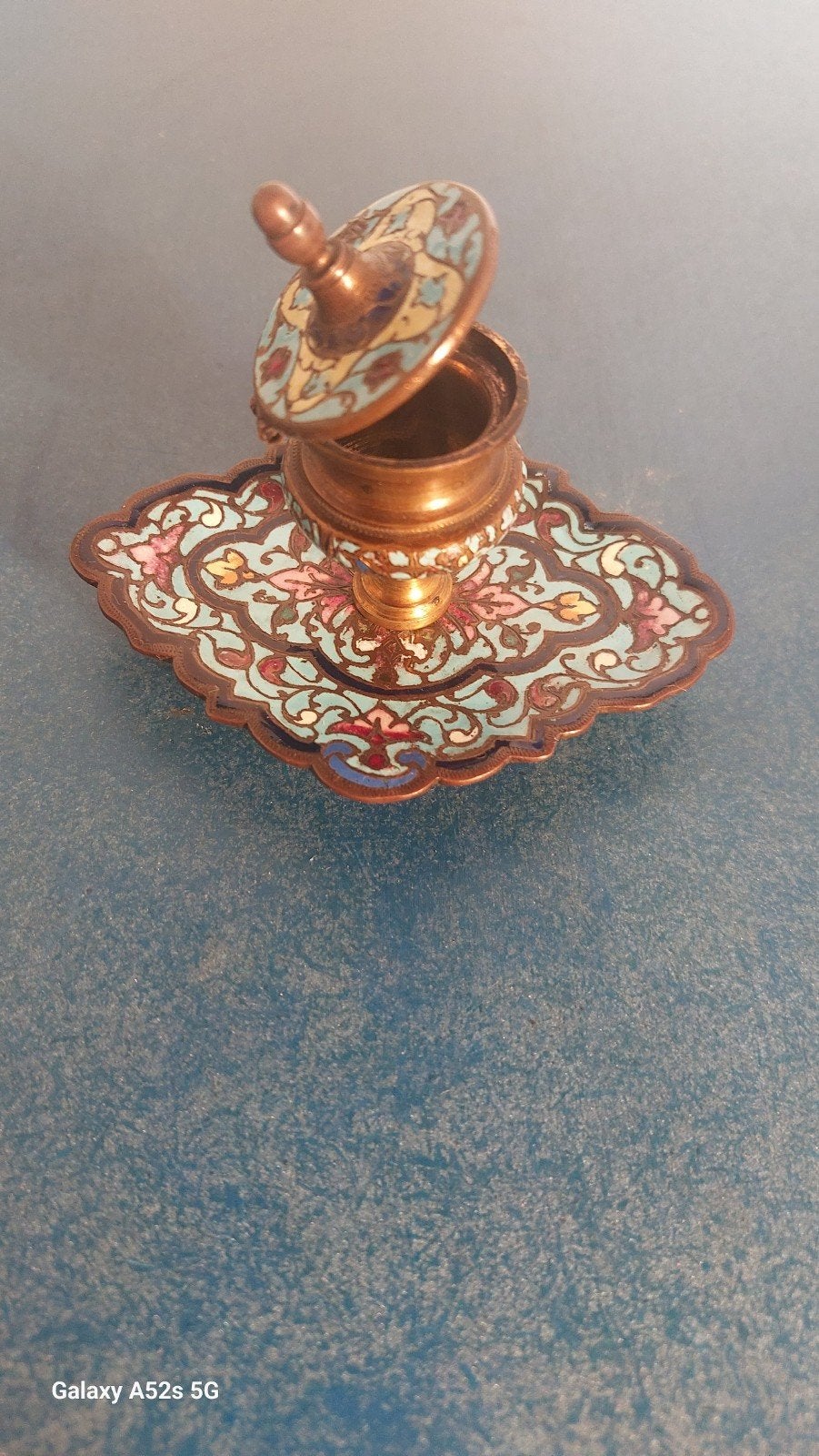 Prachtig inktpotje ( 1870-1890 )., Ophalen of Verzenden, Brons