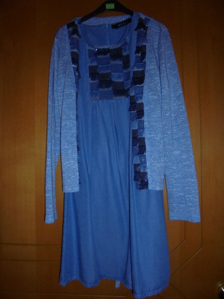 2 delig jurk en gilé XS NOALI en handtas, Ophalen of Verzenden, Zo goed als nieuw, Meisje, Jurk of Rok