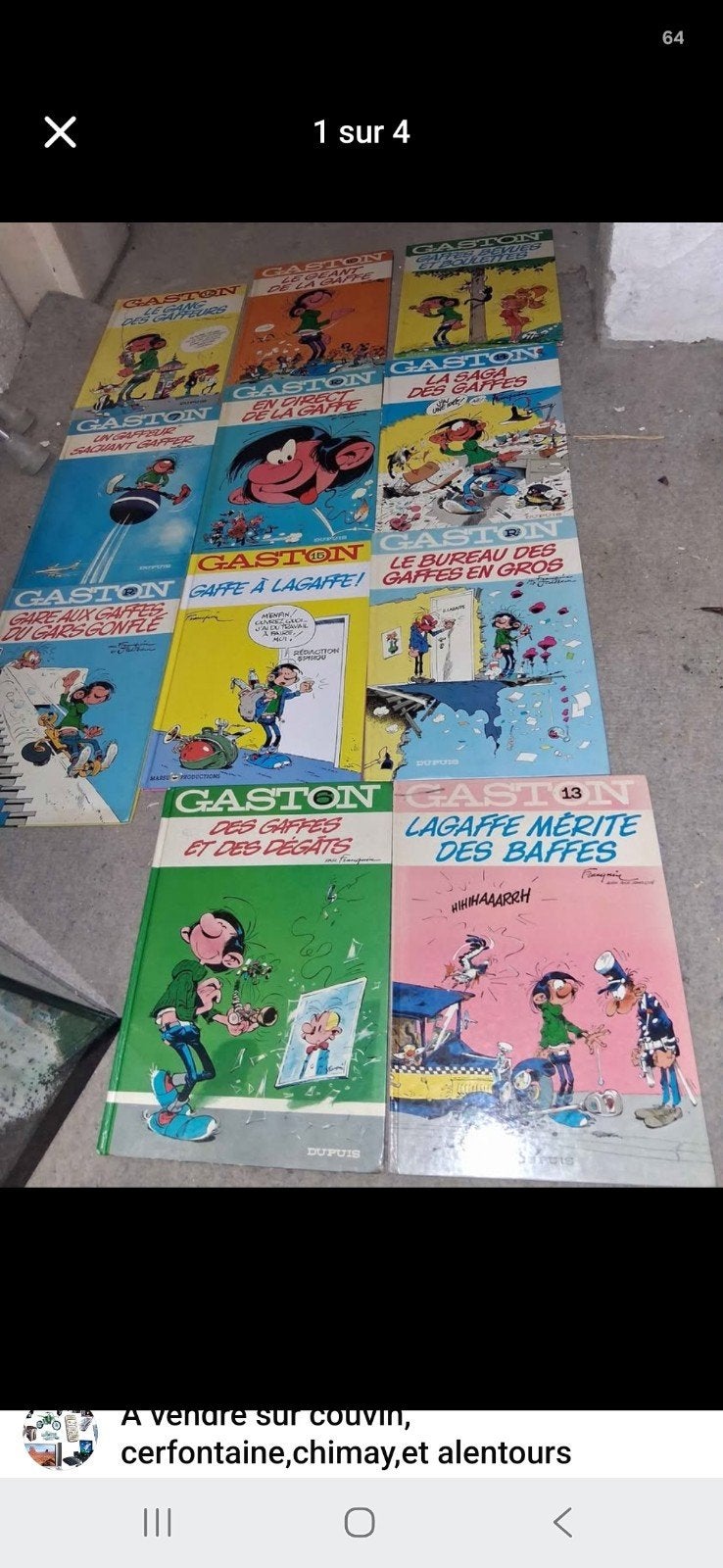 11 bandes dessinées gaston Lagaffe., Enlèvement ou Envoi