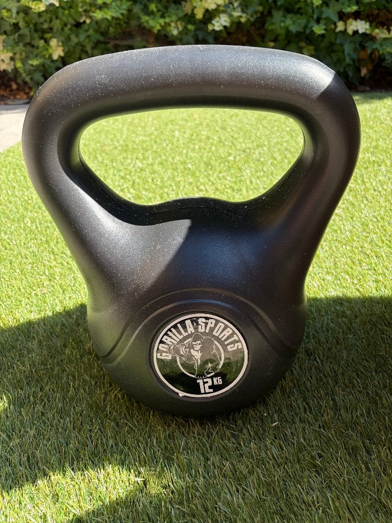 Set van 2 kettlebells 12 kg – zwart kunststof – totaal 24 kg, Enlèvement, Neuf, Kettlebell