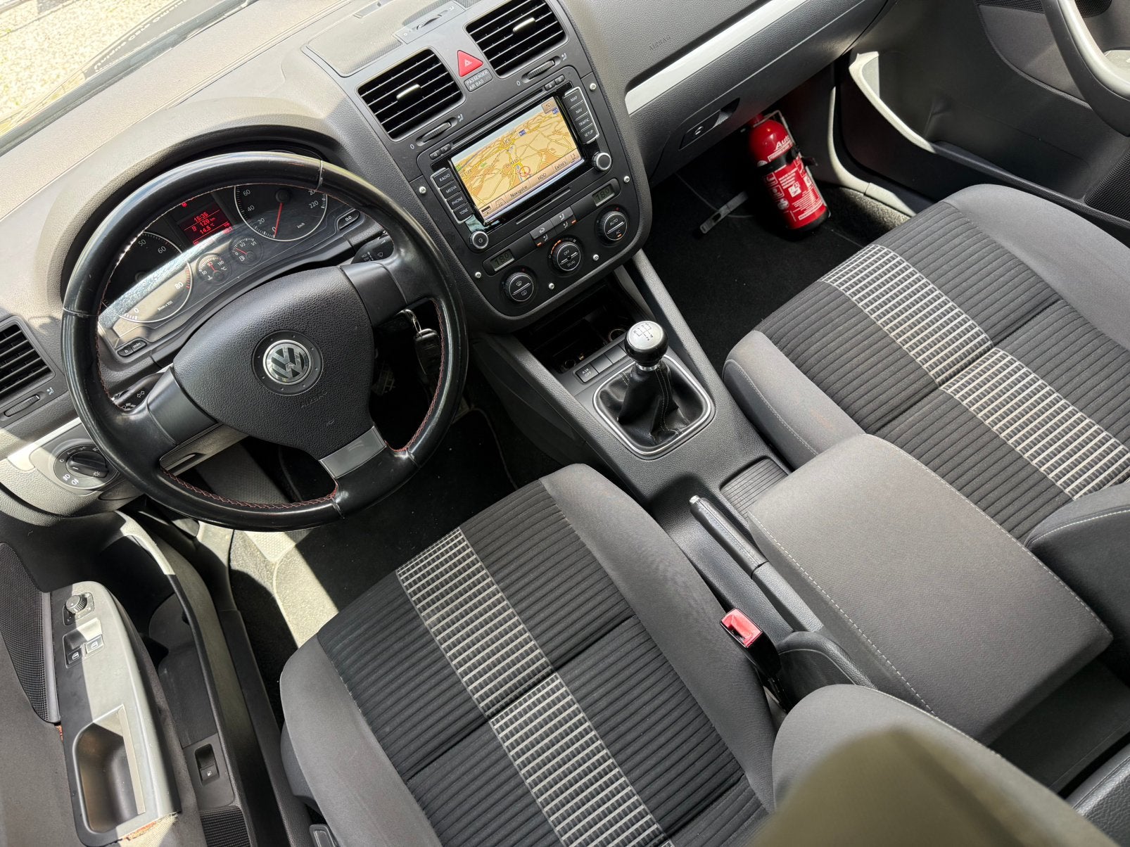 VW Golf 5 1.4 Benzine Rabbit 5deurs - Airco - GPS - 2009, Autos, Achat, Entreprise, Cruise Control, Golf