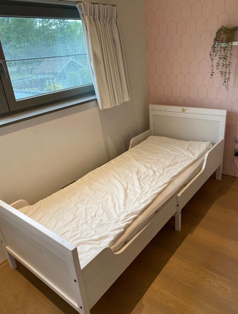 IKEA meegroeibed Sundvik 200/80 cm: lattenbodem en matras, 70 à 85 cm, Enlèvement, Matelas, 180 cm ou plus