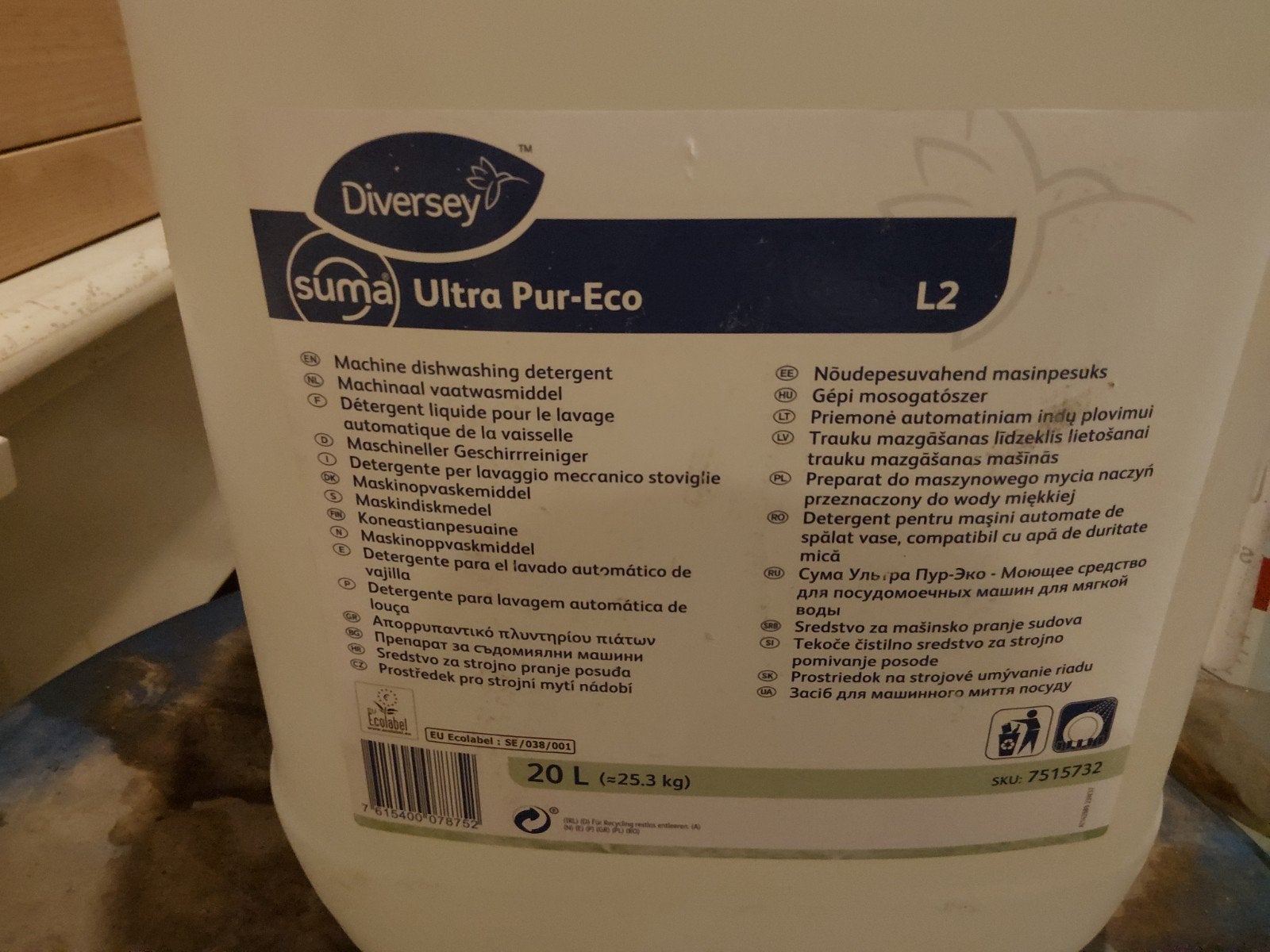 Diversey Suma Ultra Pur-Eco L2.  can 20 liter., Ophalen, Nieuw