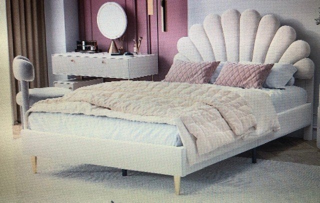 BED 140 cm br. + 4 beddenschuiven onder (bijna nieuw): 75 €, Ophalen, Beige, Tweepersoons, 140 cm