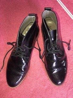 ACO zwarte lakschoenen 38, Zwart, Lage of Enkellaarzen, Ophalen of Verzenden, Zo goed als nieuw