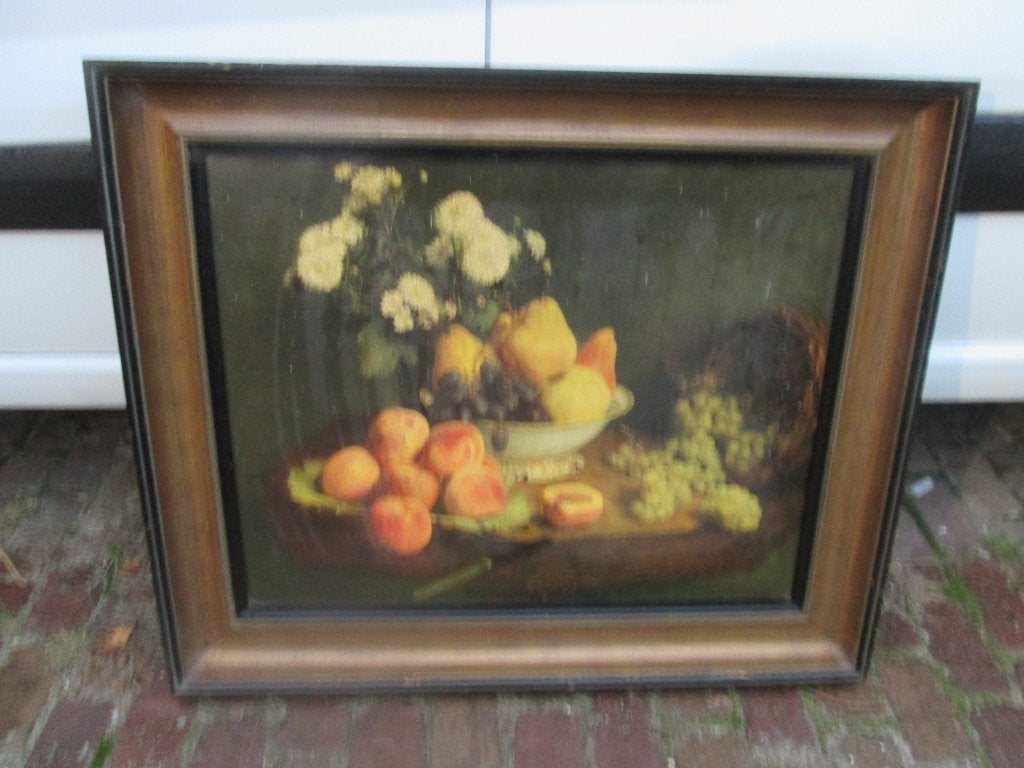 Beau cadre en bois doré - 91 x 76/73 x 58, Avec image, Enlèvement ou Envoi, Comme neuf, Bois