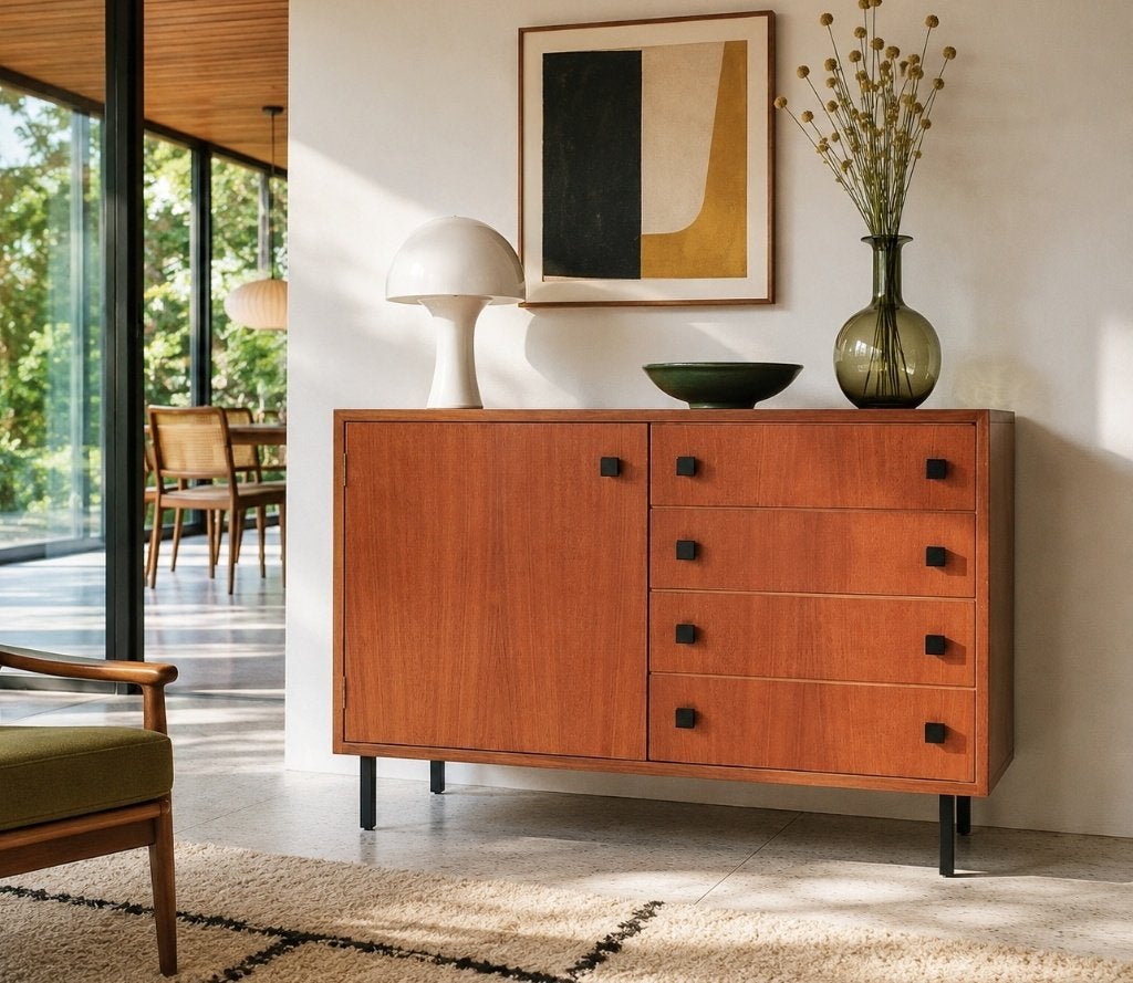 Prachtige vintage teakhouten sideboard / TV-meubel, Huis en Inrichting, Ophalen, Zo goed als nieuw, Teakhout, Midcentury
