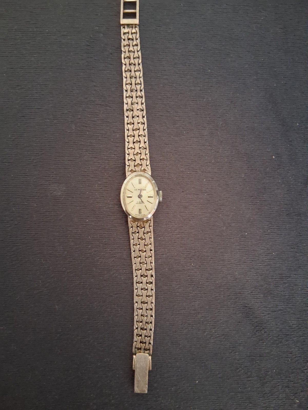 Vintage Le Monde Dameshorloge – 18K Witgoud, Handtassen en Accessoires, Horloges | Dames, Ophalen, Goud, Polshorloge, Goud