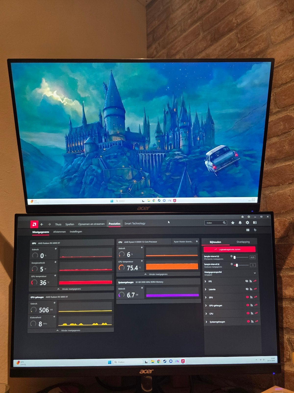 2x acer gaming monitor, Informatique & Logiciels, Enlèvement, Gaming