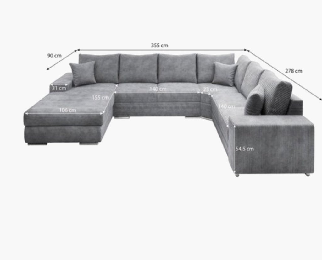 Canapé, 300 cm ou plus, Quatre personnes ou plus, Enlèvement, Utilisé