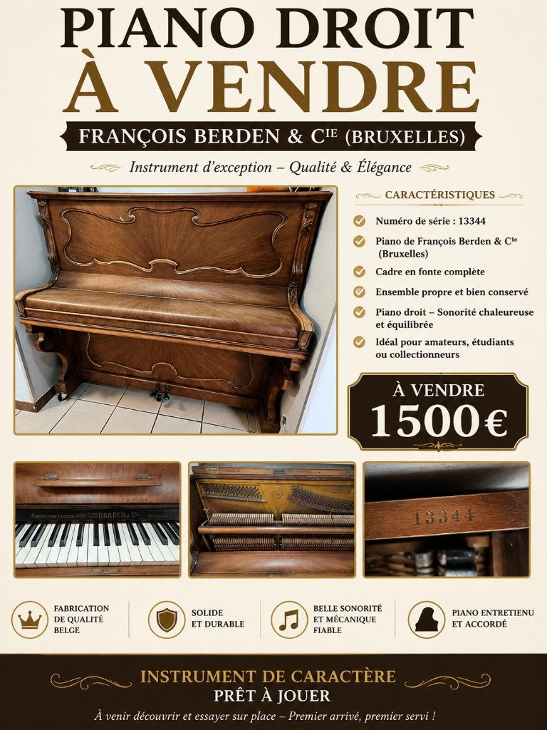 Piano droit, Musique & Instruments, Instruments à corde | Autre, Enlèvement ou Envoi, Comme neuf, Autres types