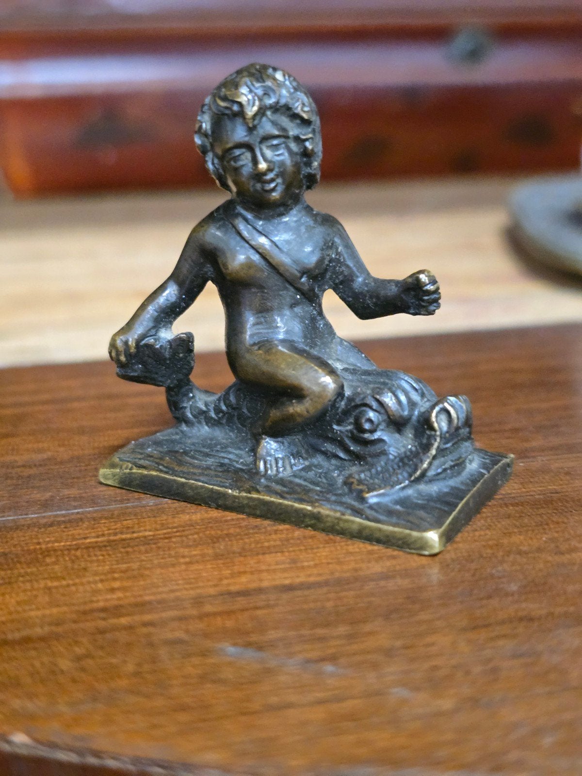 statue miniature en bronze antique, Enlèvement ou Envoi, Bronze
