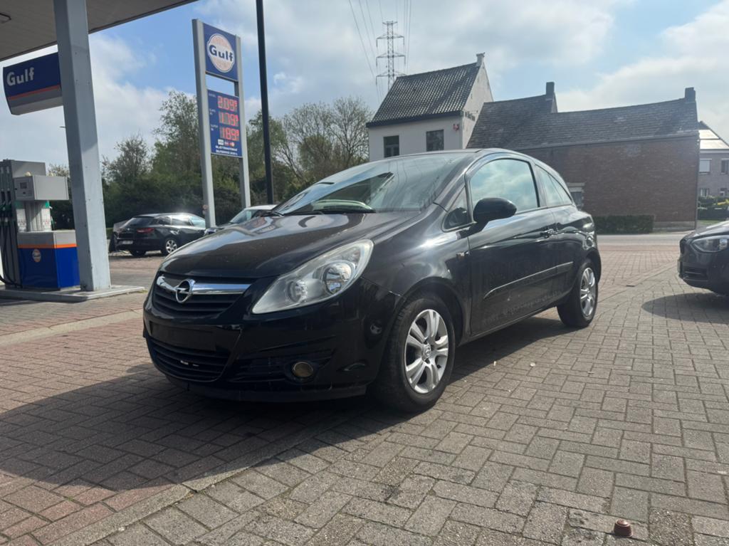 Opel Corsa 1.2 - ESSENCE - AIRCO - 143.000km - 2007, Autos, Opel, Achat, Entreprise, Boîte manuelle, Noir