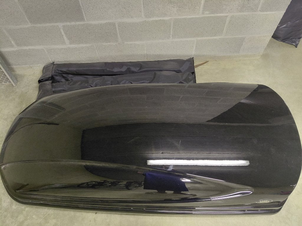Originele dakdragers en zwarte bagagebox(Landrover), Auto diversen, Ophalen, Zo goed als nieuw
